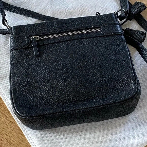 Brighton Crossbody with Ruffle Trim pebbled leather bag - Picture 2 of 15